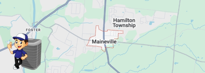 Map view of Maineville, OH