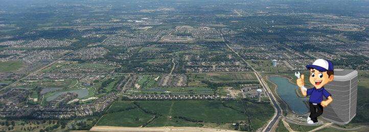 Aerial view of Mason, OH